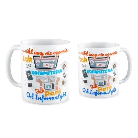 Kubek na DZIEŃ NAUCZYCIELA Pani od informatyki